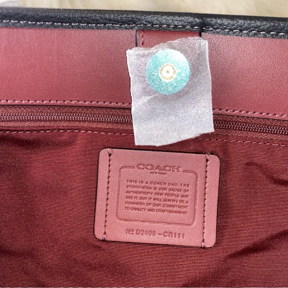 Coach 🖤 leather Tote bag New - Picture 7 of 13